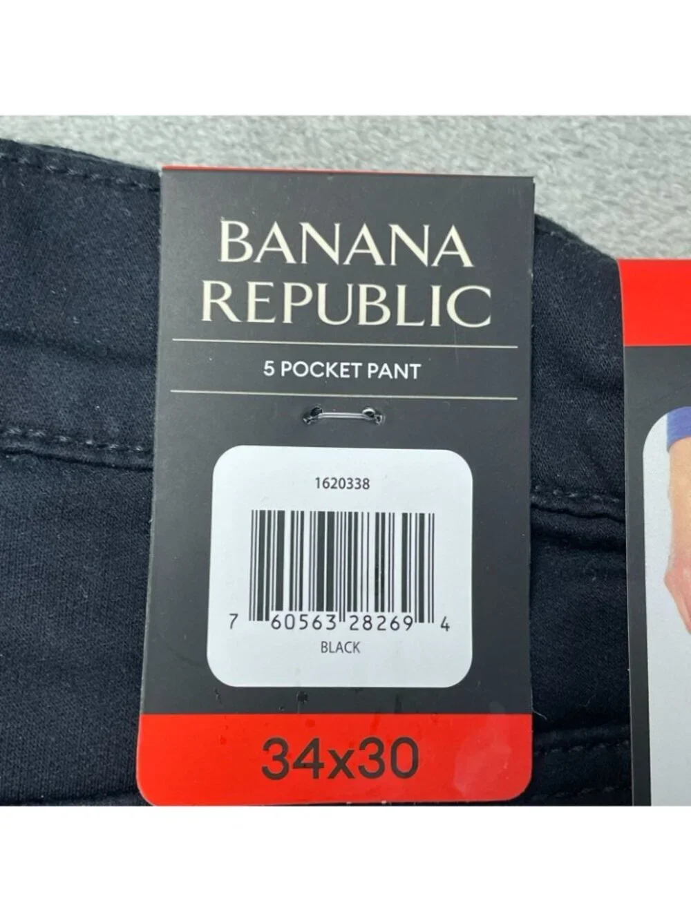 Banana Republic 5 Pocket Pants  Men's 34x30 Black Slim Fit Stretch Cotton e1688